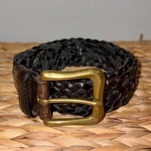 3/$50 Vintage Liz Claiborne Bown Braided Leather Belt